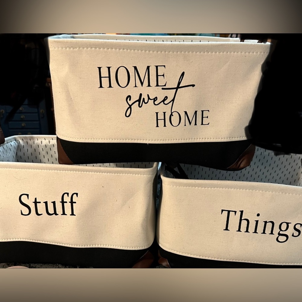3 Storage bins